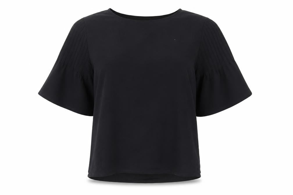 Womens UK Size S French Connection Black Polyester Blend Blouse