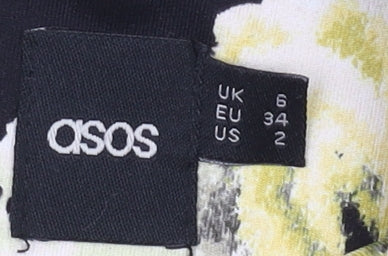 ASOS Women's Floral Cropped Blouse UK 6 Multicoloured