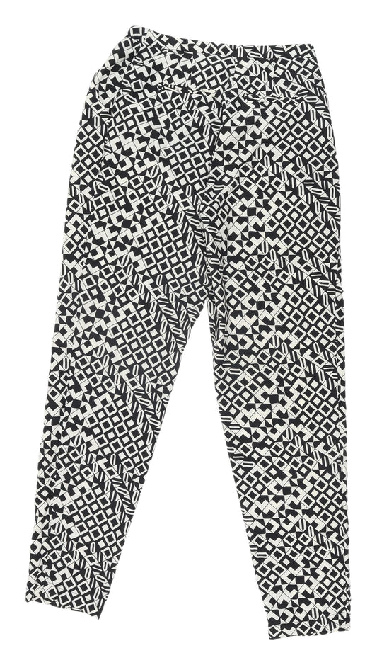 ASOS Women's Black & White Geometric Joggers, Size 6