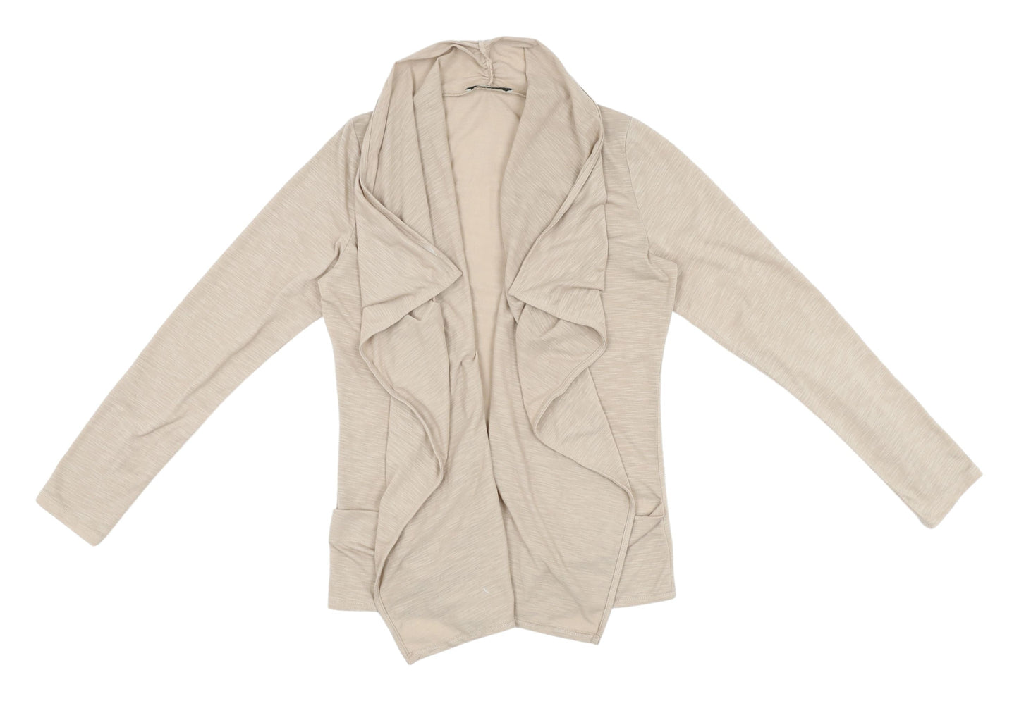 Oasis Women's Beige Coatigan, Size S, Relaxed Fit Casual Long