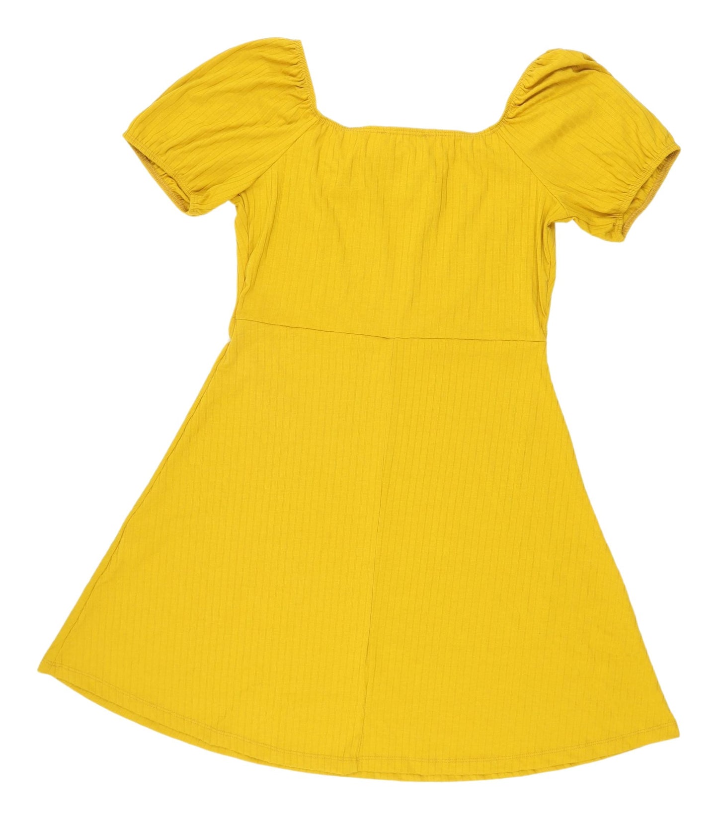 New Look Women's Yellow A-Line Dress Size 14