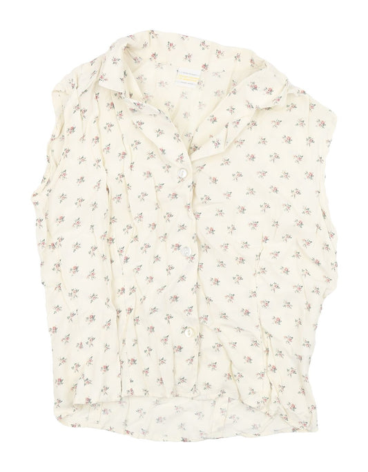 United Colours Benetton Women's Ivory Floral Blouse Top