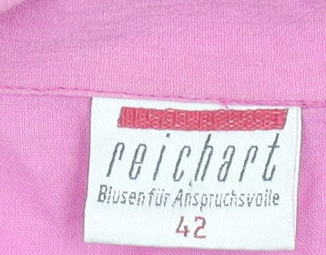 Reichart Women's Pink Button-Up Blouse Size 14