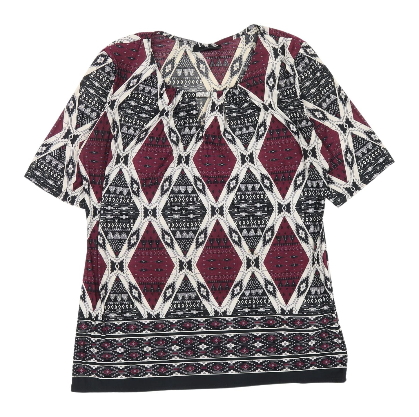 Wallis Women's Multicoloured Geometric Blouse Size 10