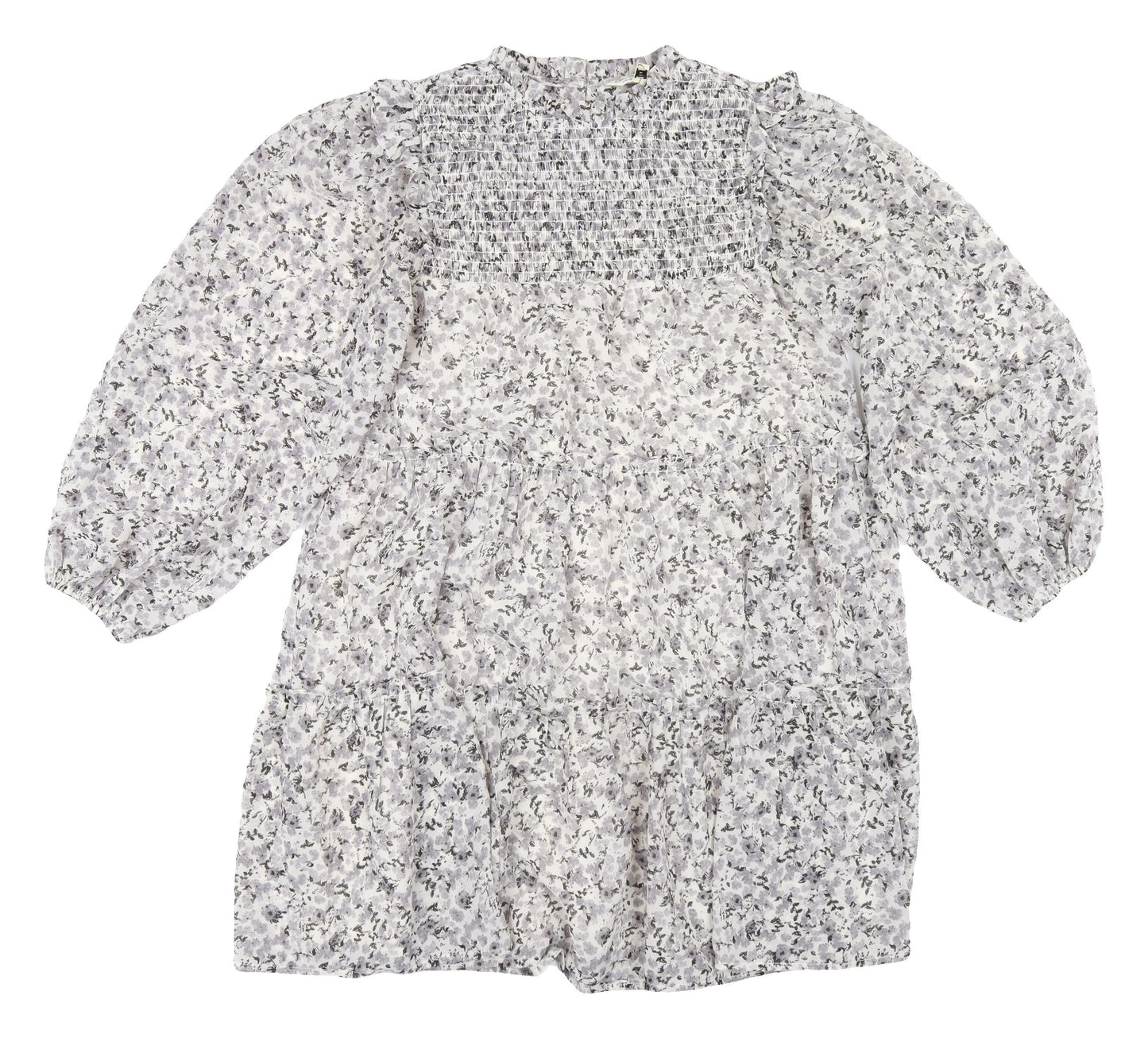 Miss Selfridge Women's Shift Dress Grey Floral Size 8