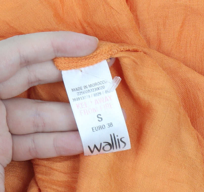 Wallis Women’s Orange Blouse - Size 10, Casual Summer