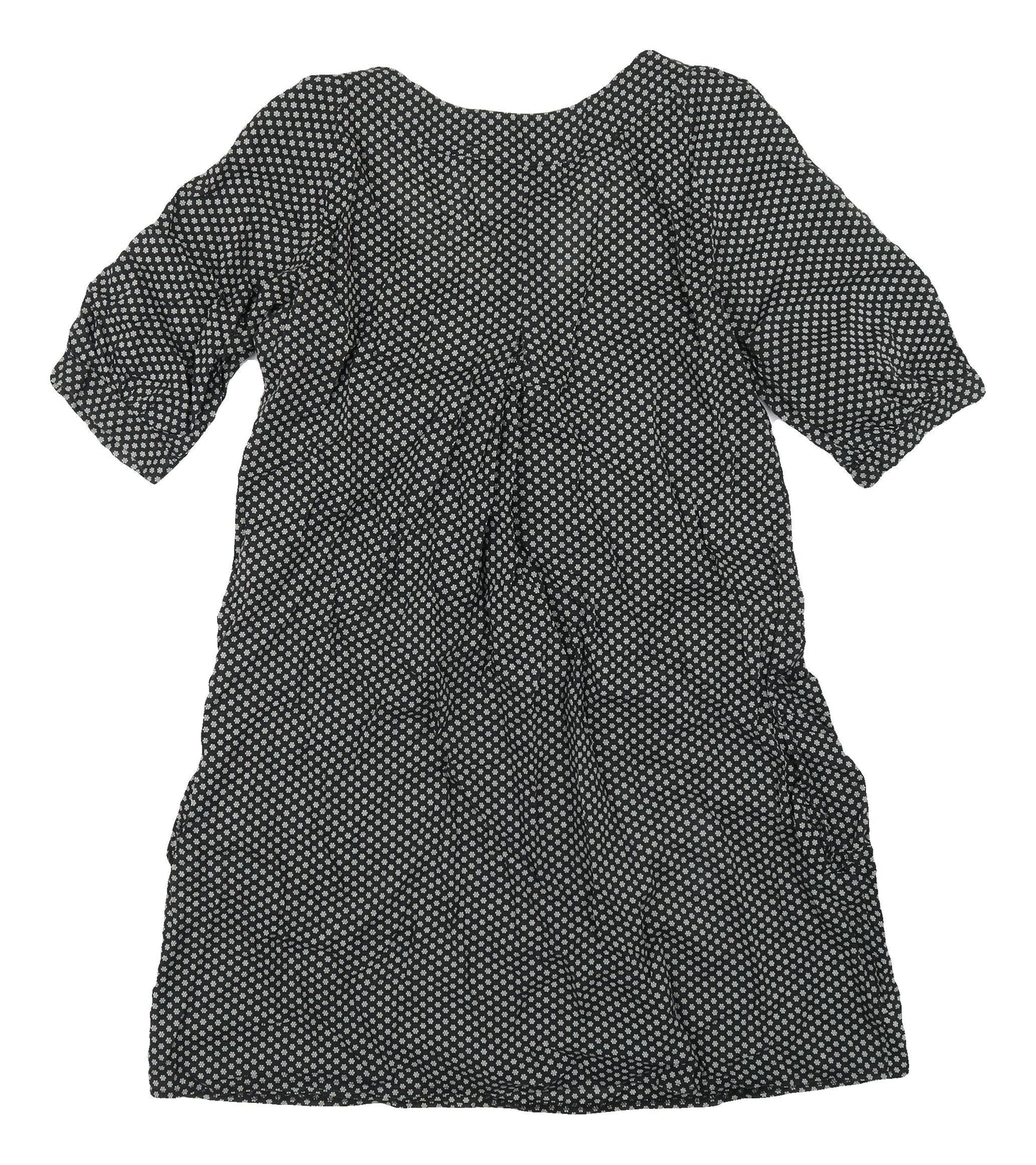 Miss Selfridge Black Floral Dress Size 12 Women