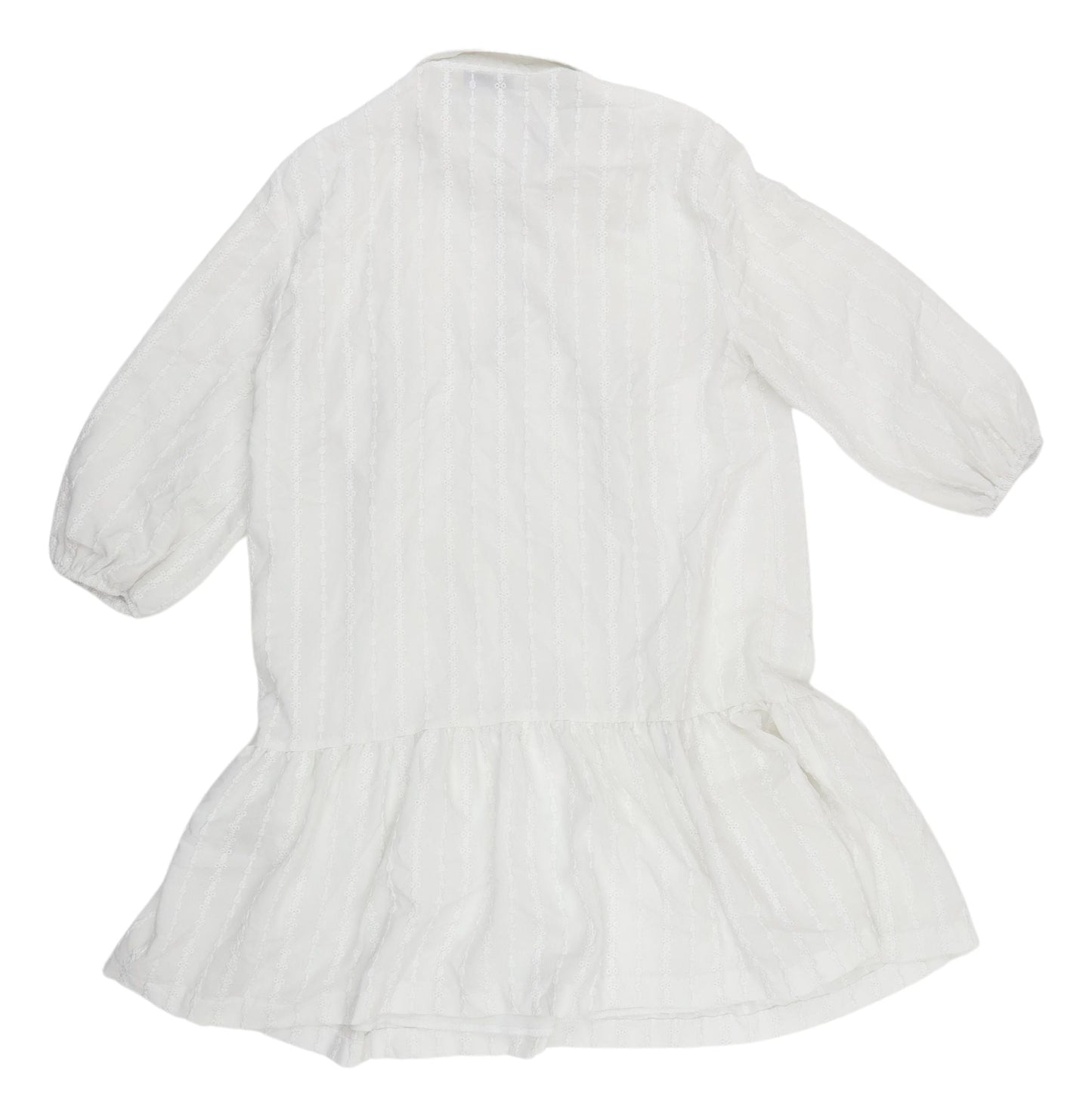 LCW Casual Women's White Collared Shirt Dress S