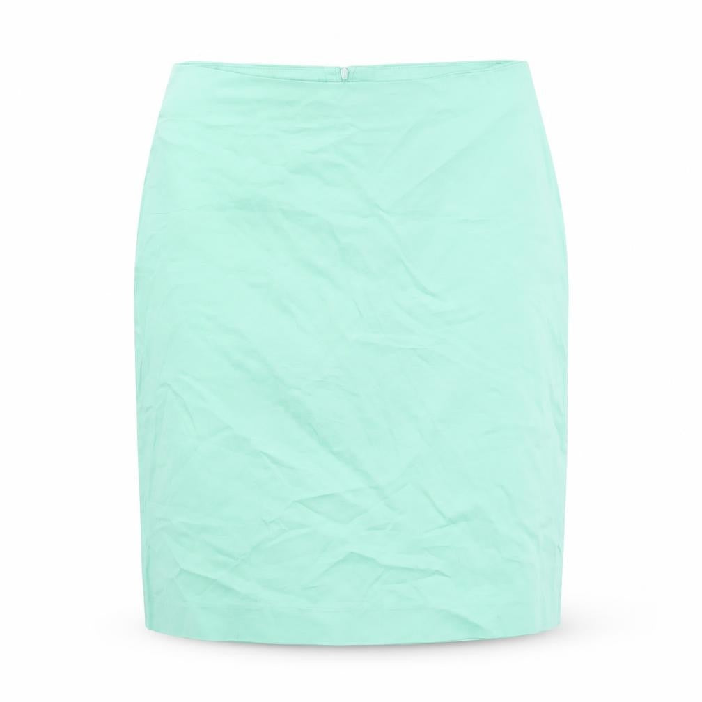 Oodji Womens Green Cotton A-Line Skirt Size 36 in Zip