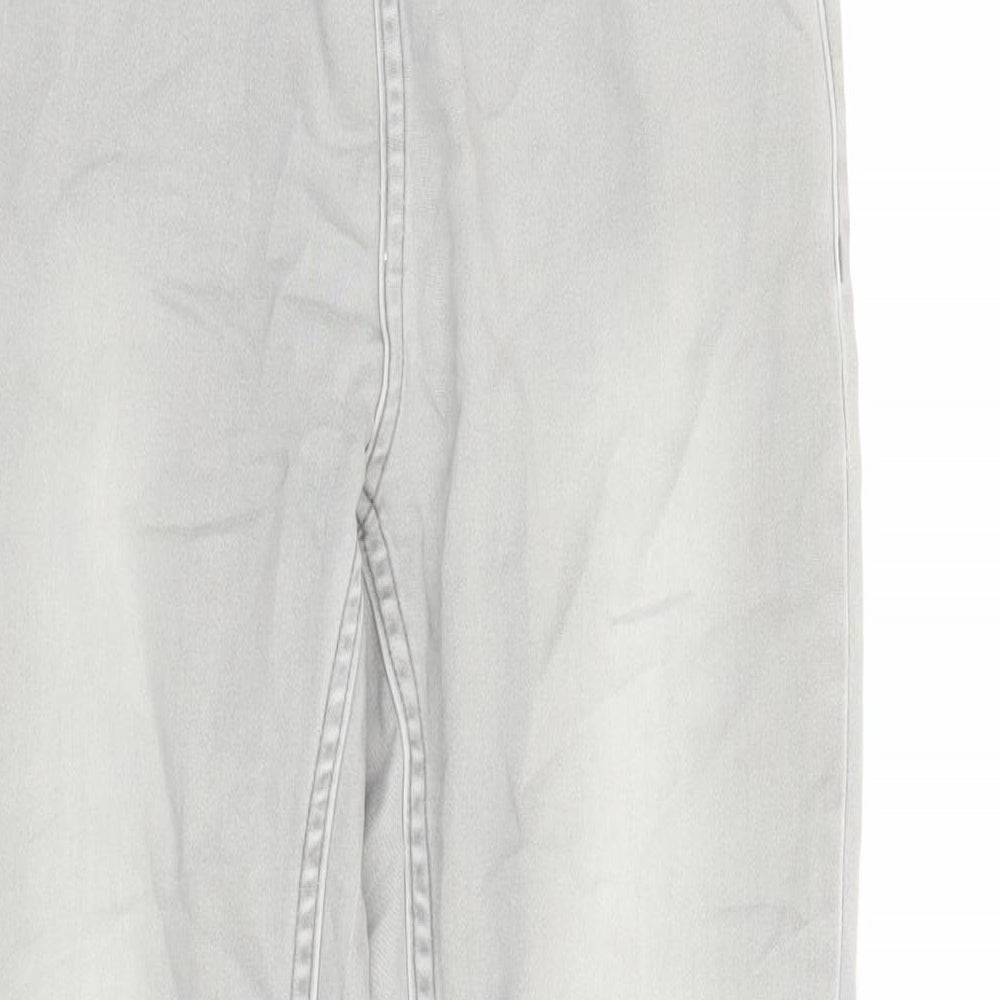 H&M Womens Grey Cotton Jegging Jeans Size 8 L30 in Regular - Elasticated Waist
