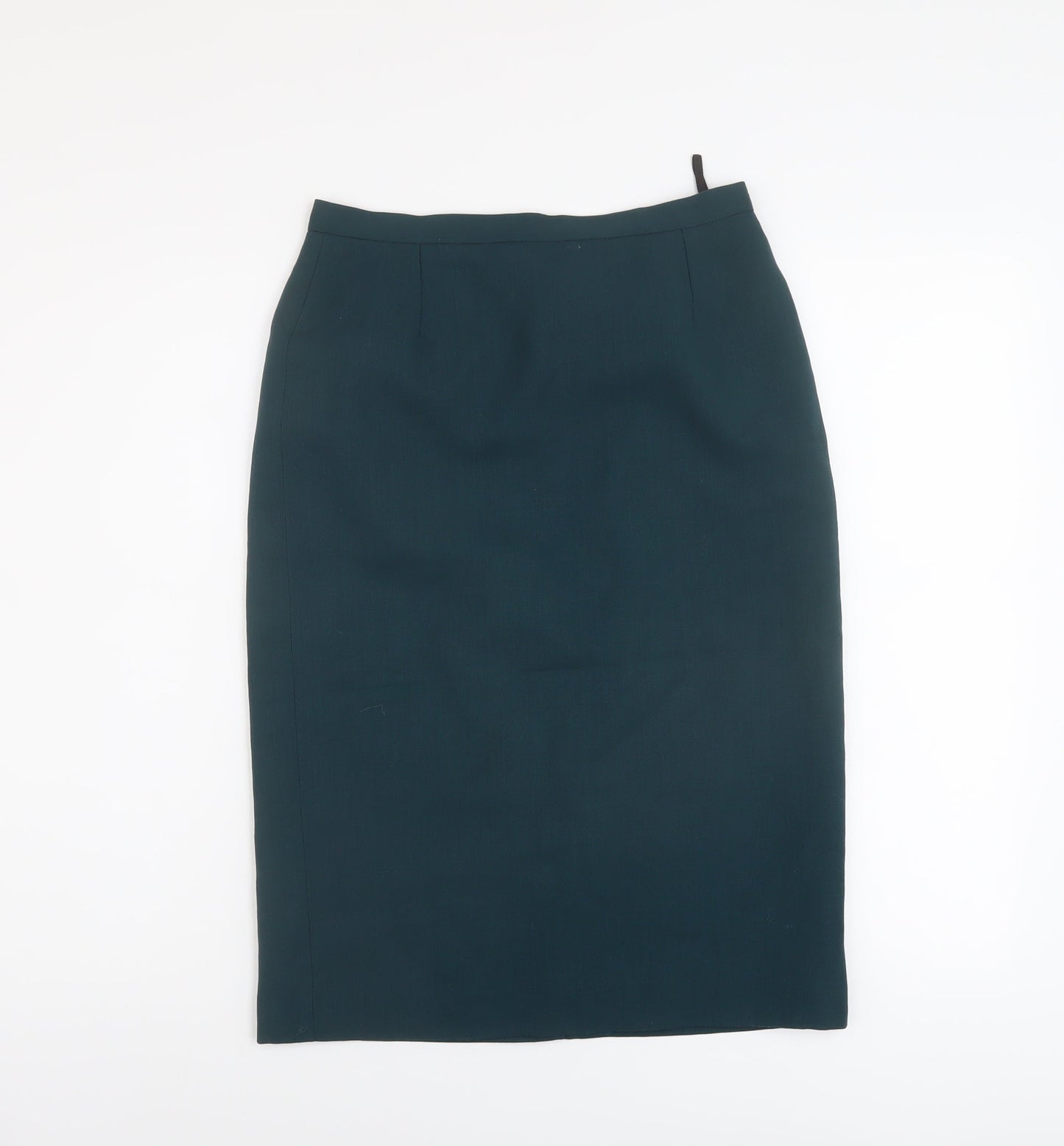 Premium Collection Womens Green Wool A-Line Skirt Size 26 in Zip