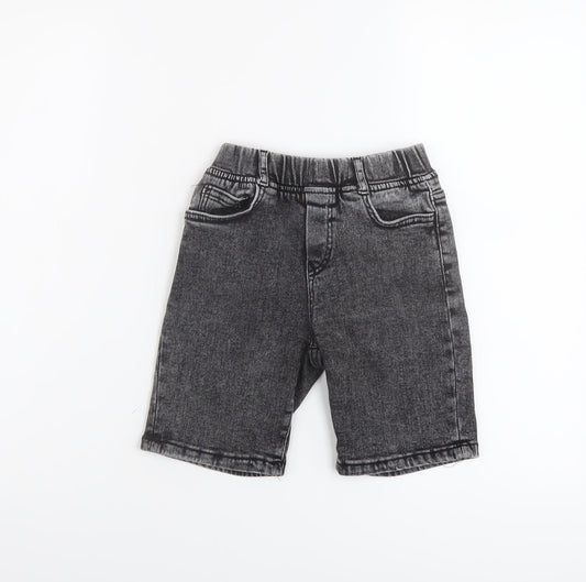 Zara Boys Grey Cotton Bermuda Shorts Size 6 Years Regular