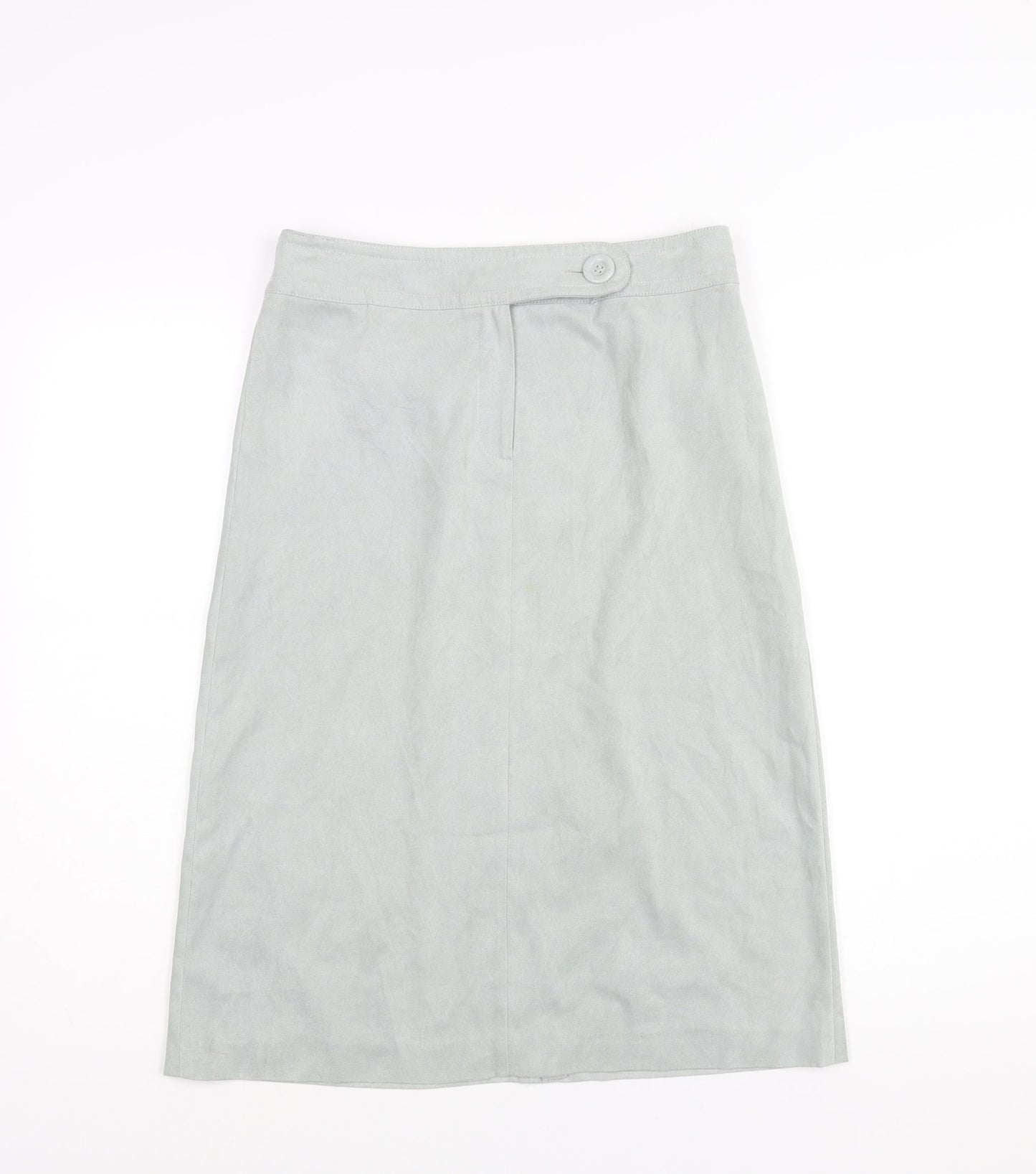 NEXT Womens Blue Polyester A-Line Skirt Size 10 Zip