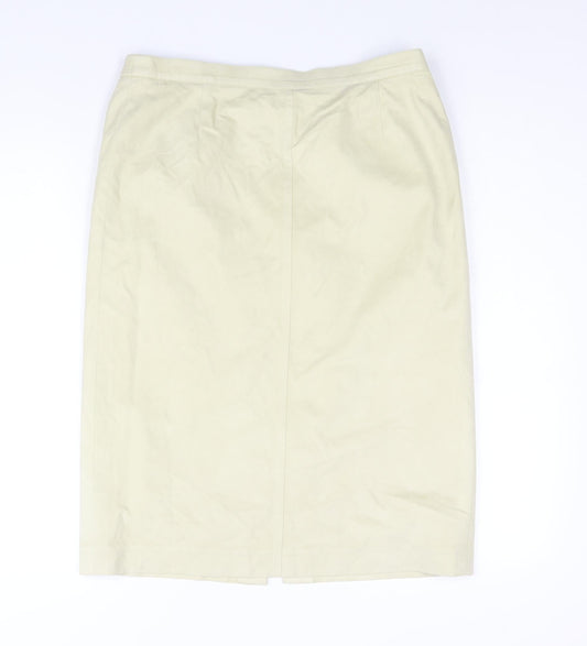 ara Womens Beige Polyester Straight & Pencil Skirt Size 32 in Zip