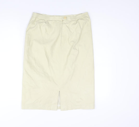 ara Womens Beige Polyester Straight & Pencil Skirt Size 32 in Zip