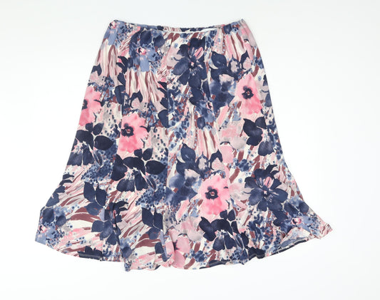 Saloos Womens Multicoloured Floral Polyester Trumpet Skirt Size 16