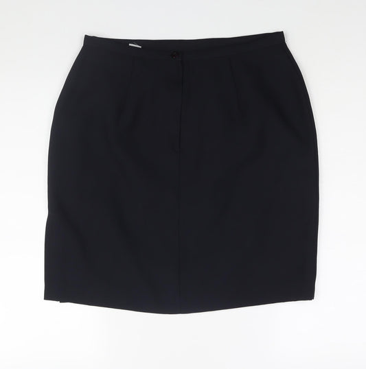 Tagg Womens Blue Polyester Straight & Pencil Skirt Size 16 Zip