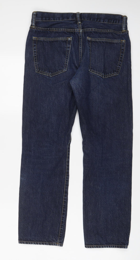 Gap Mens Blue Cotton Straight Jeans Size 31 in L30 in Regular Zip - Pockets