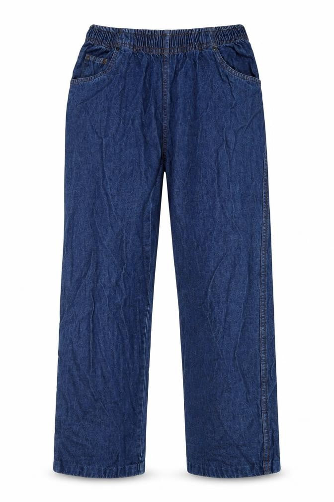 Rebecca Malone Womens Blue Cotton Straight Jeans Size M L28 in Regular - Elasticated waist