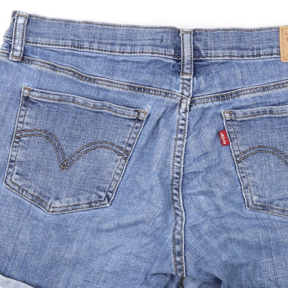 Levi's Womens Blue Cotton Hot Pants Shorts Size 30 L3 in Regular Zip
