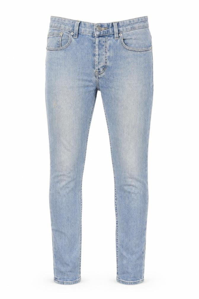 Topman Mens Blue Cotton Skinny Jeans Size 28 in L30 in Regular Zip