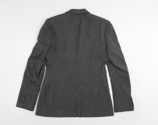 ASOS Mens Grey Polyester Jacket Suit Jacket Size 40 Regular