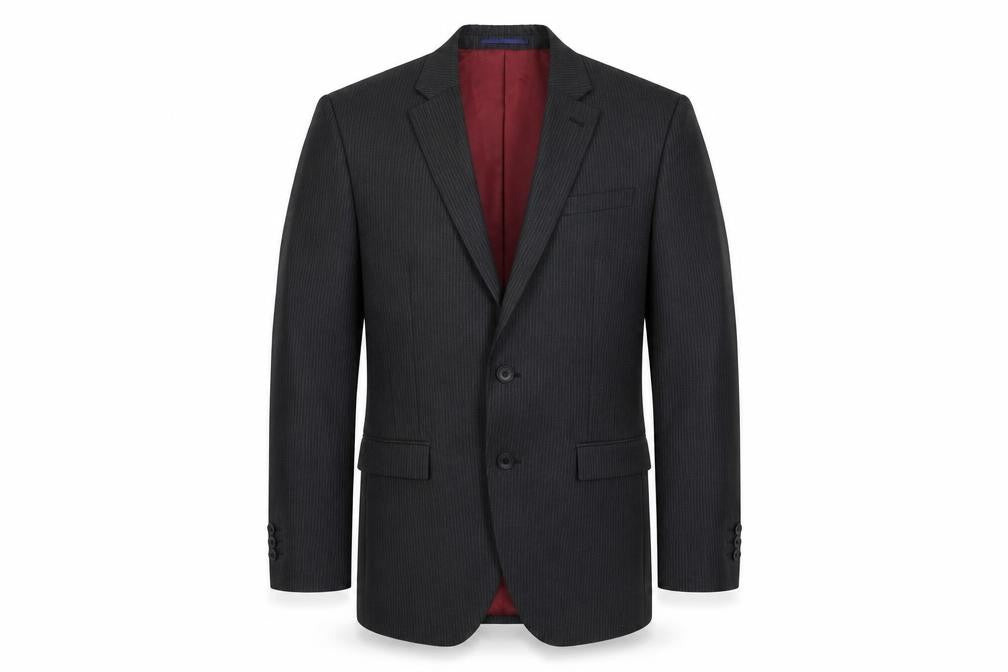 NEXT Mens Black Striped Polyester Jacket Suit Jacket Size 36 Regular