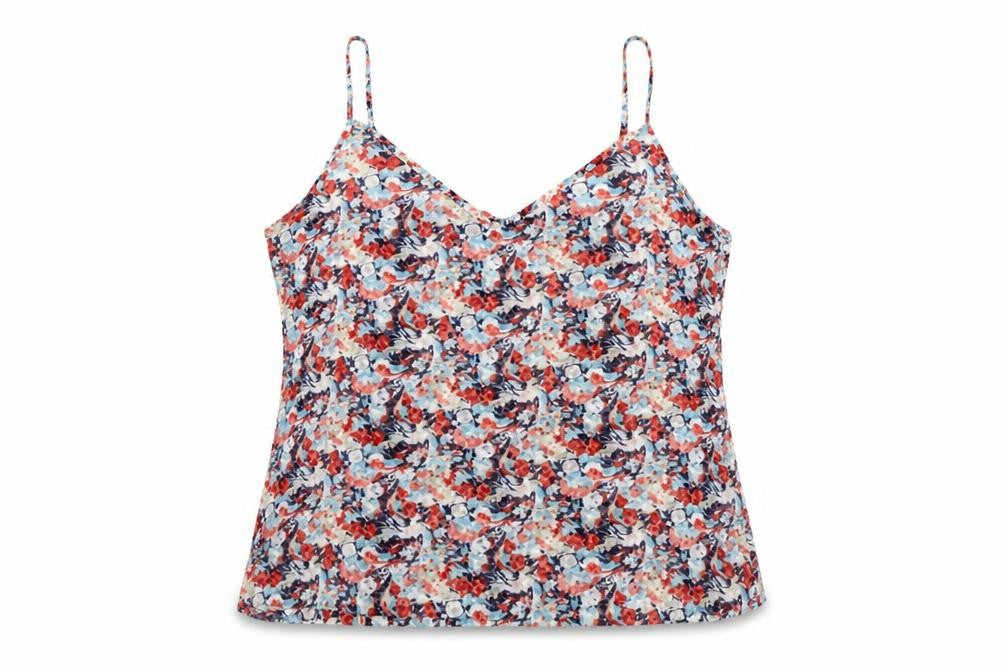 Per Una Womens Multicoloured Floral Polyester Camisole Tank Size 20 V-Neck