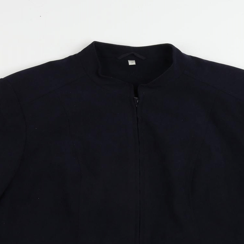 EWM Womens Blue Jacket Size 18 Zip