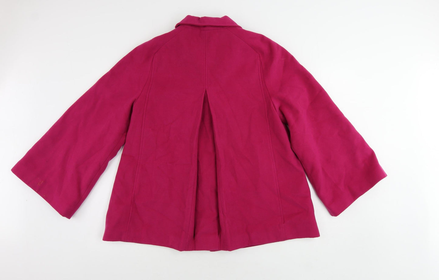 Marks and Spencer Womens Pink Pea Coat Coat Size 12 Button