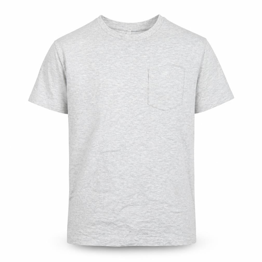 Marks and Spencer Boys Grey Cotton Basic T-Shirt Size 10-11 Years Round Neck Pullover