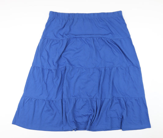 American Sweetheart Womens Blue Cotton A-Line Skirt Size 2XL
