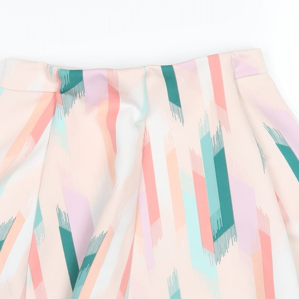 Decree Womens Multicoloured Polyester A-Line Skirt Size S