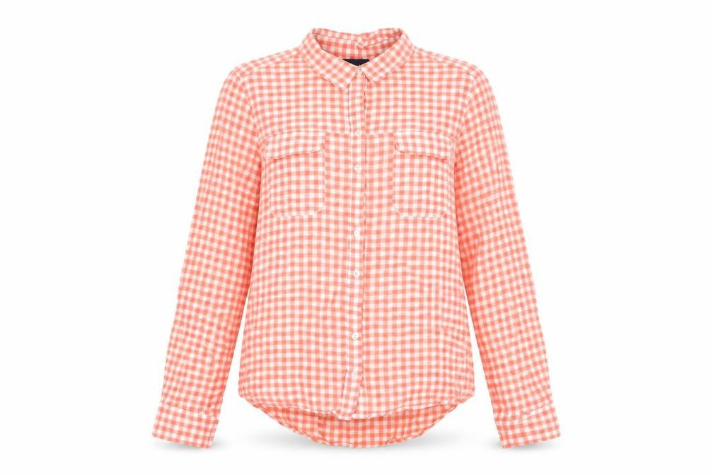 Womens UK Size M Gap Red Cotton Button-Up