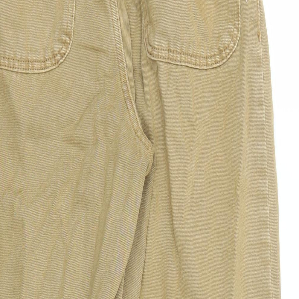 Bershka Mens Brown Cotton Tapered Jeans Size 28 in L28 in Regular Zip - Pockets