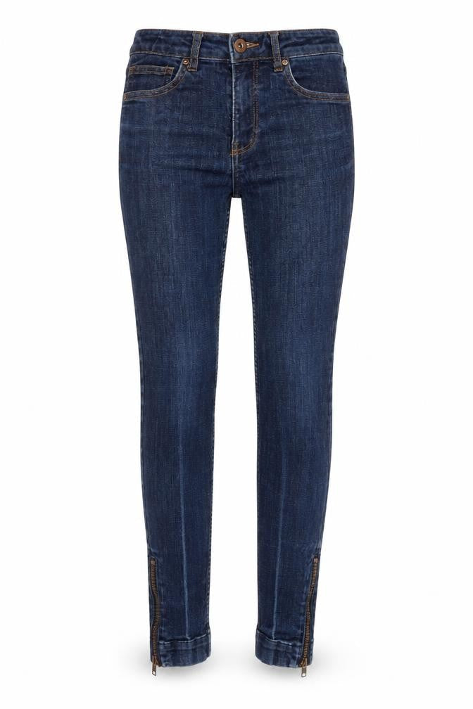 H&M Womens Blue Cotton Skinny Jeans Size 26 in L27 in Regular Zip - Zip Detail On Ankle