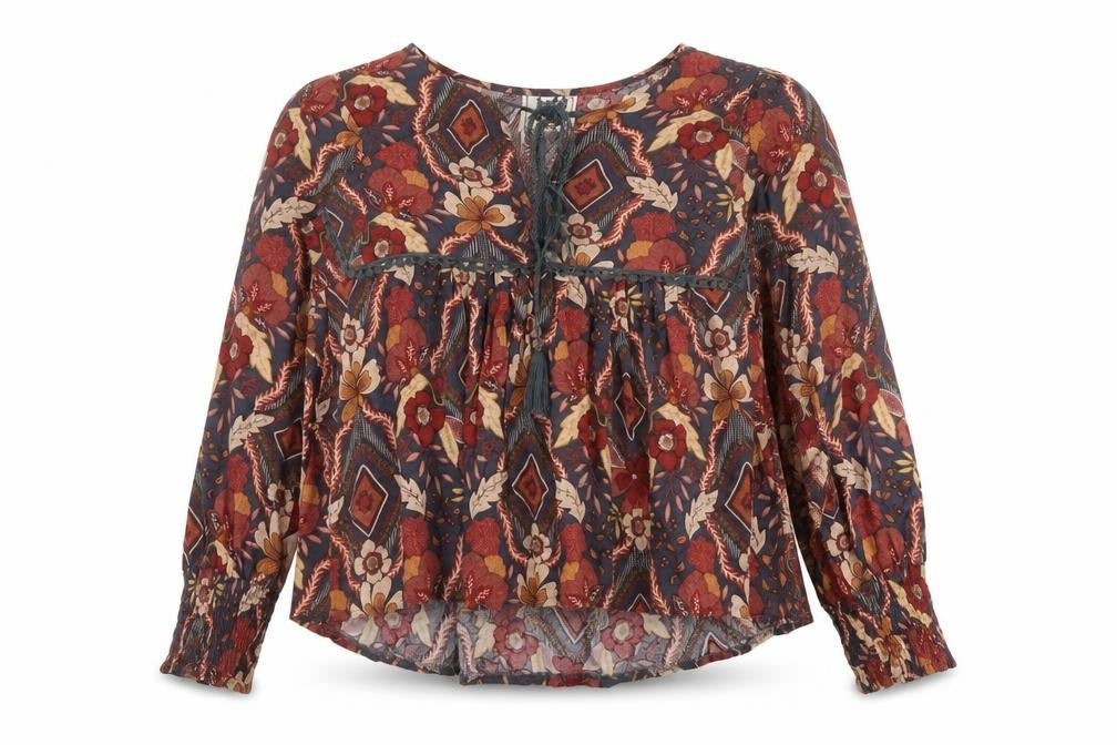 Womens UK Size XS Jaase Multicoloured Viscose Blouse