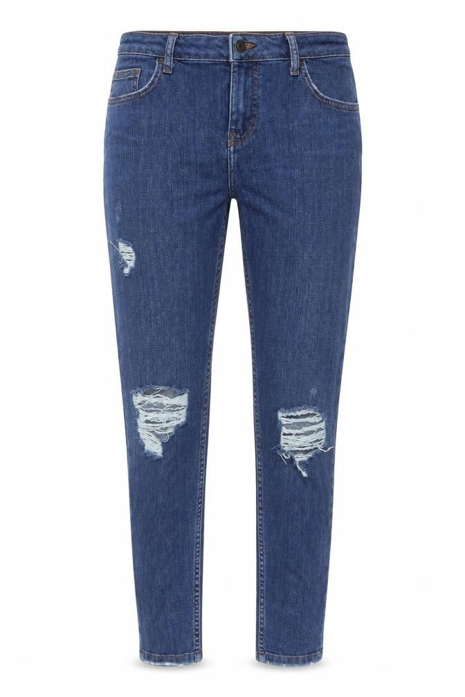 Topshop Womens Blue Cotton Skinny Jeans Size 30 in L30 in Regular Button