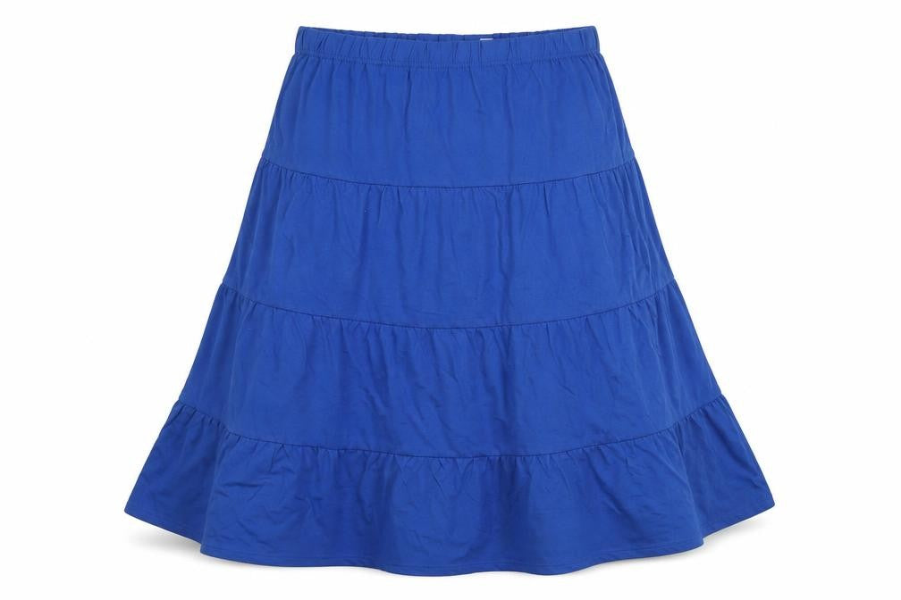 American Sweetheart Womens Blue Cotton Pleated Skirt Size 2XL