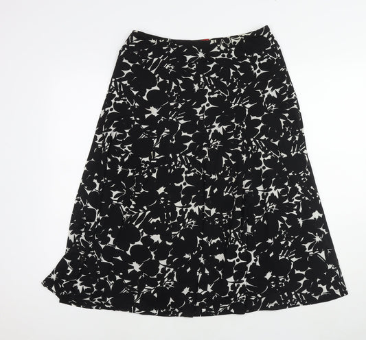 Anne Klein Womens Black Geometric Polyester A-Line Skirt Size S