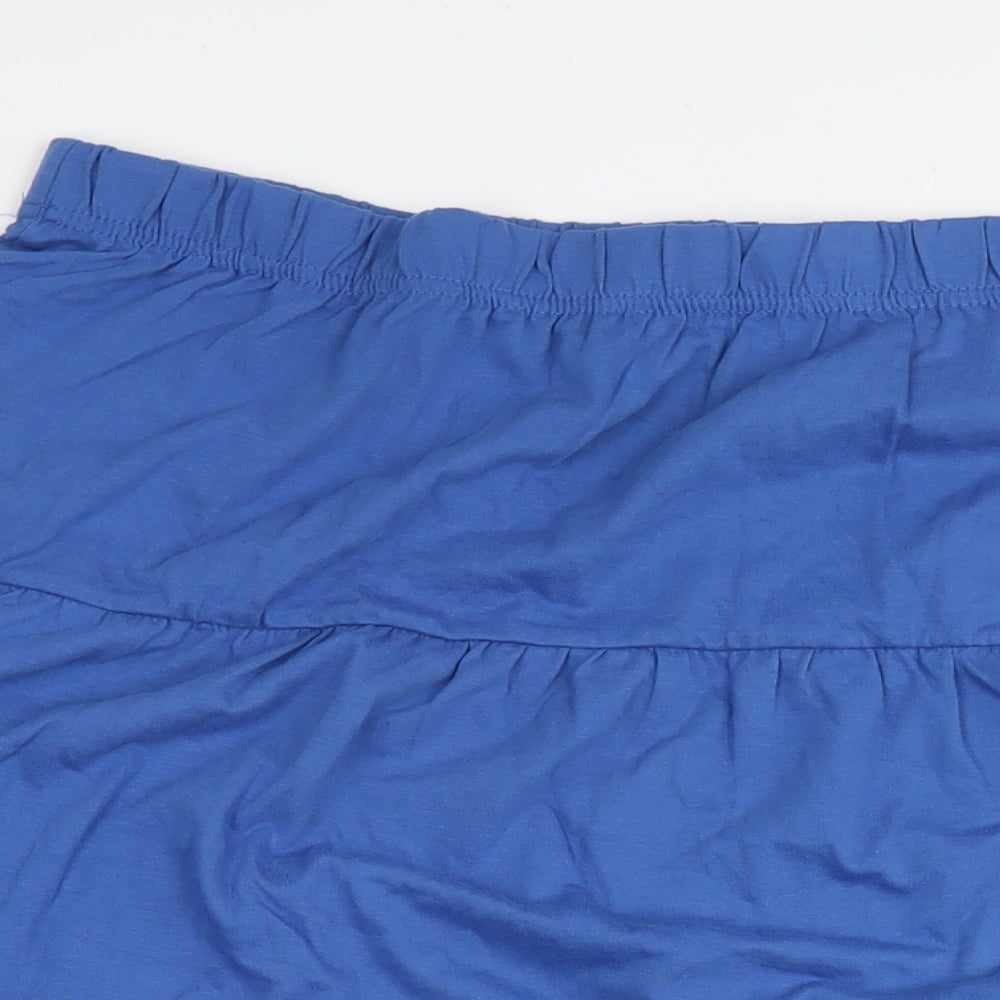 American Sweetheart Womens Blue Cotton Pleated Skirt Size XL