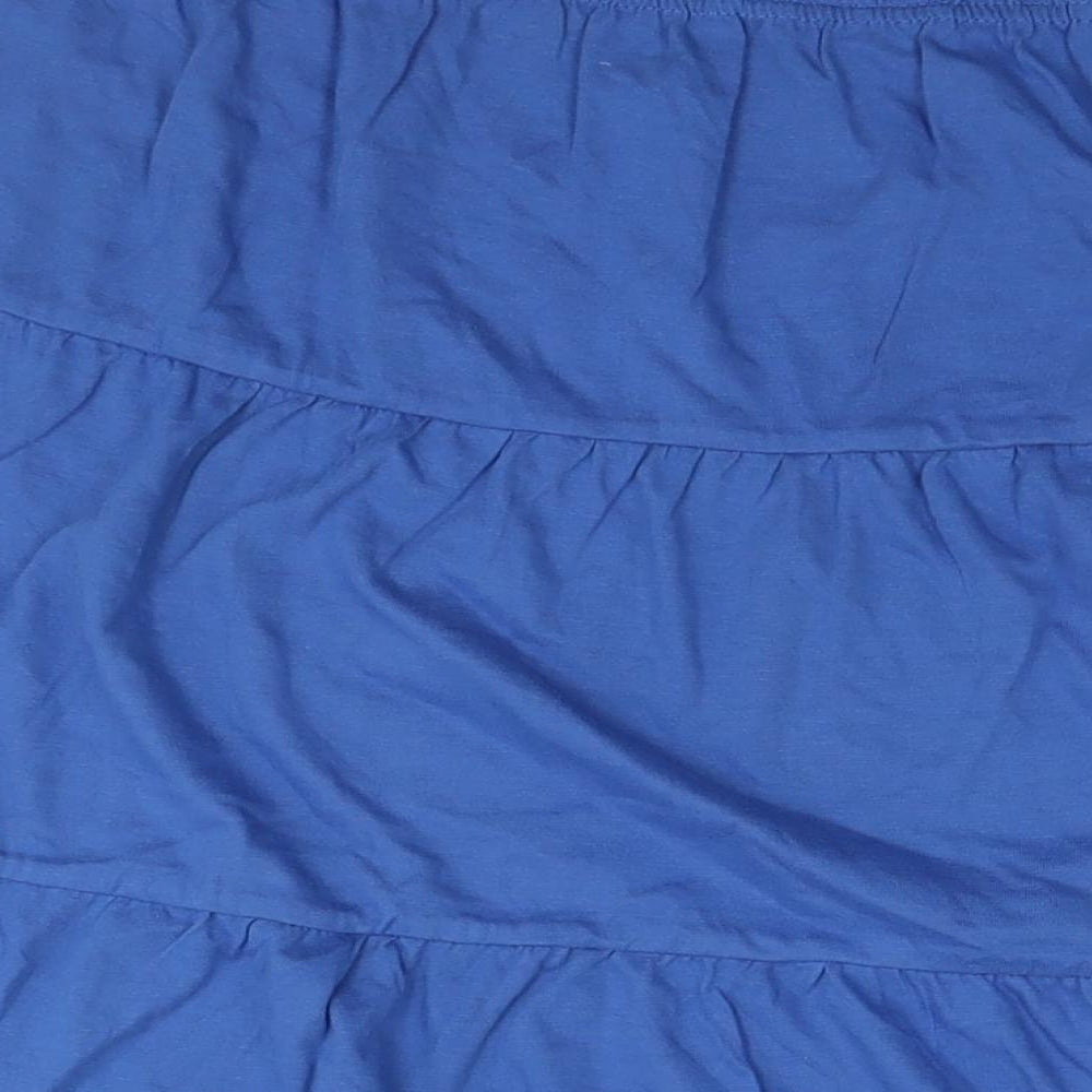 American Sweetheart Womens Blue Cotton Pleated Skirt Size XL