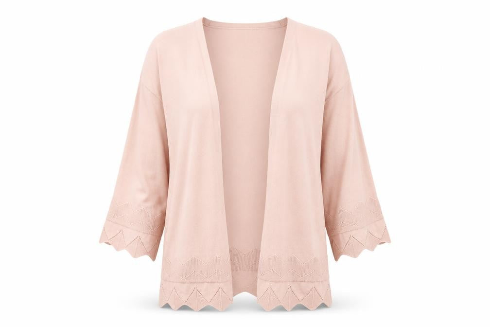 Dorothy Perkins Womens Pink V-Neck Acrylic Cardigan Jumper Size 8
