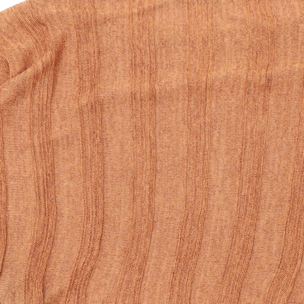 Marks and Spencer Womens Orange Round Neck Viscose Pullover Jumper Size 10