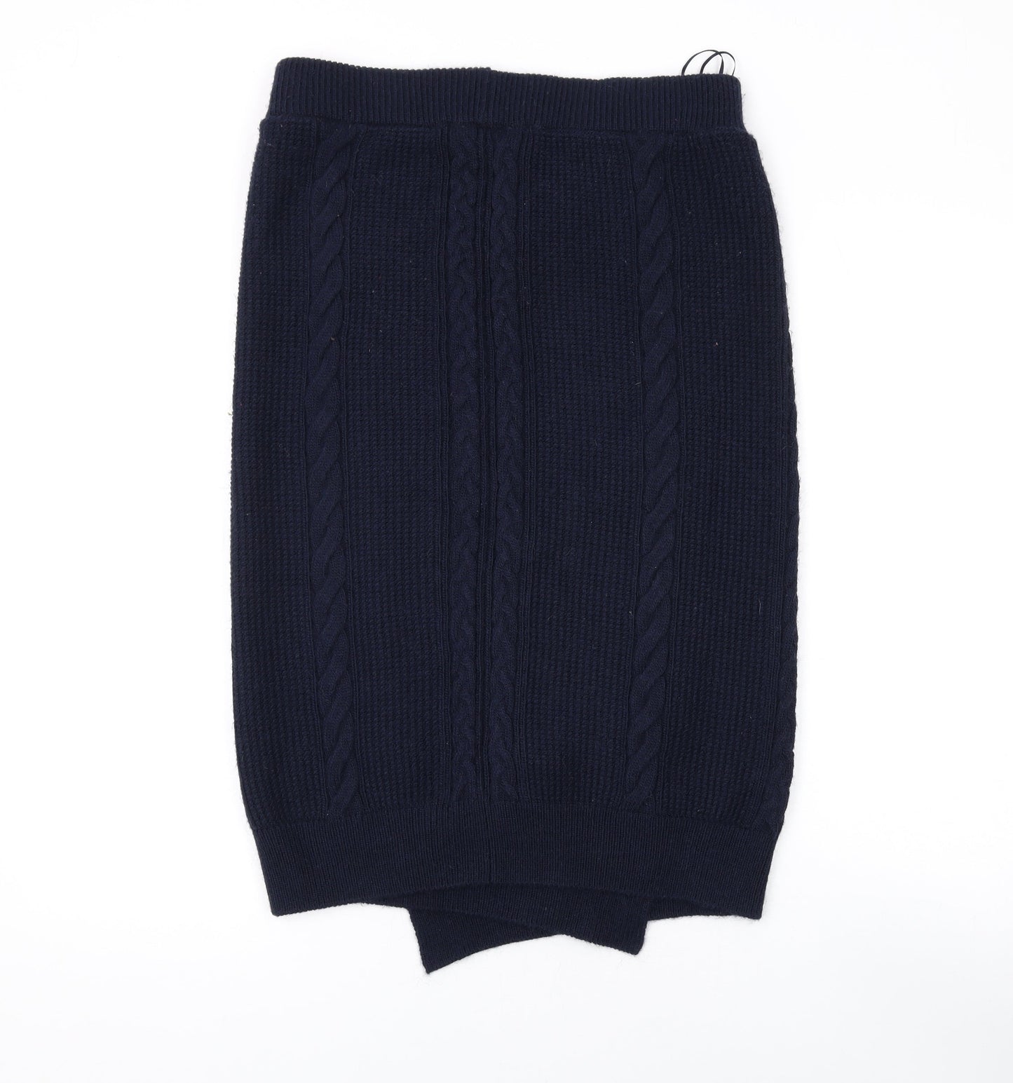 Marks and Spencer Womens Blue Acrylic Straight & Pencil Skirt Size M