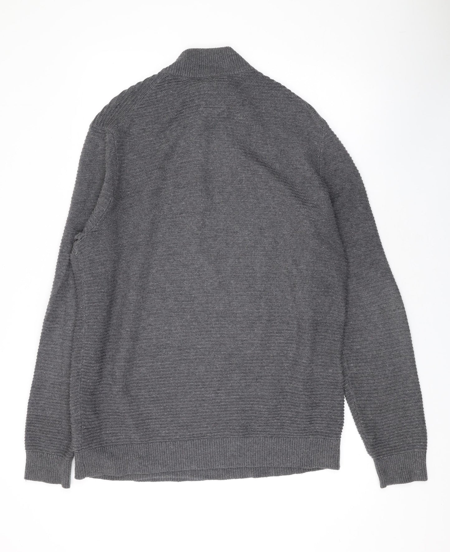 Melka Mens Grey Cotton Pullover Sweatshirt Size L
