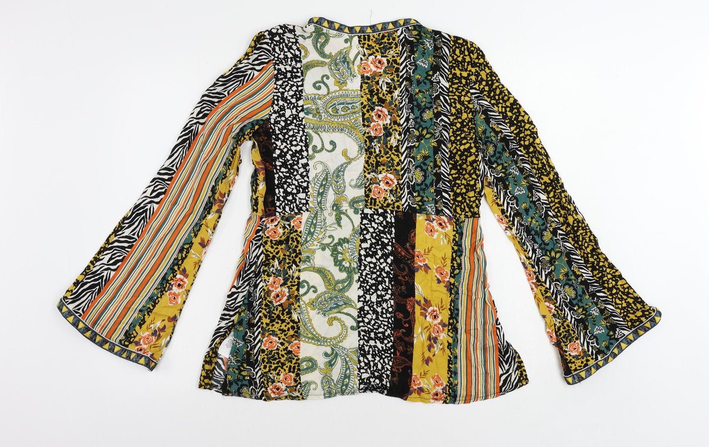 Apricot Womens Multicoloured Paisley Viscose Basic Blouse Size 8 V-Neck