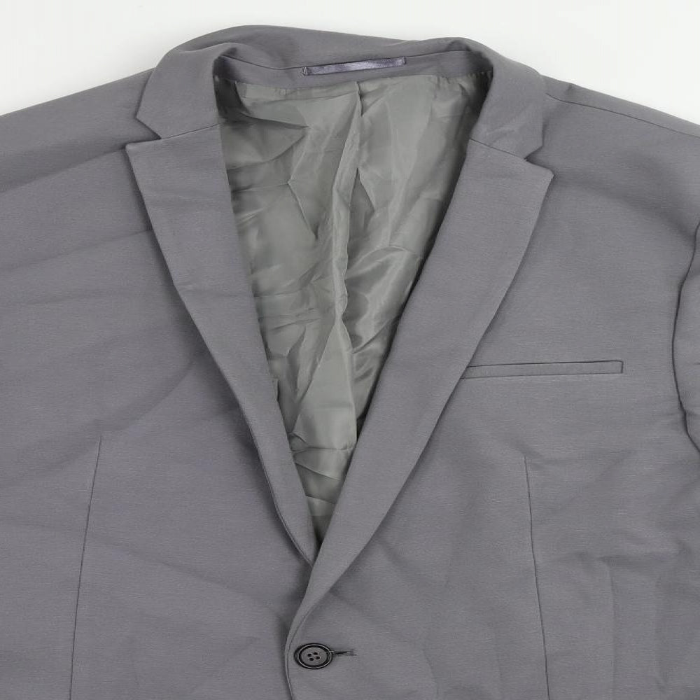 NOAK Mens Grey Viscose Jacket Suit Jacket Size 44 Regular