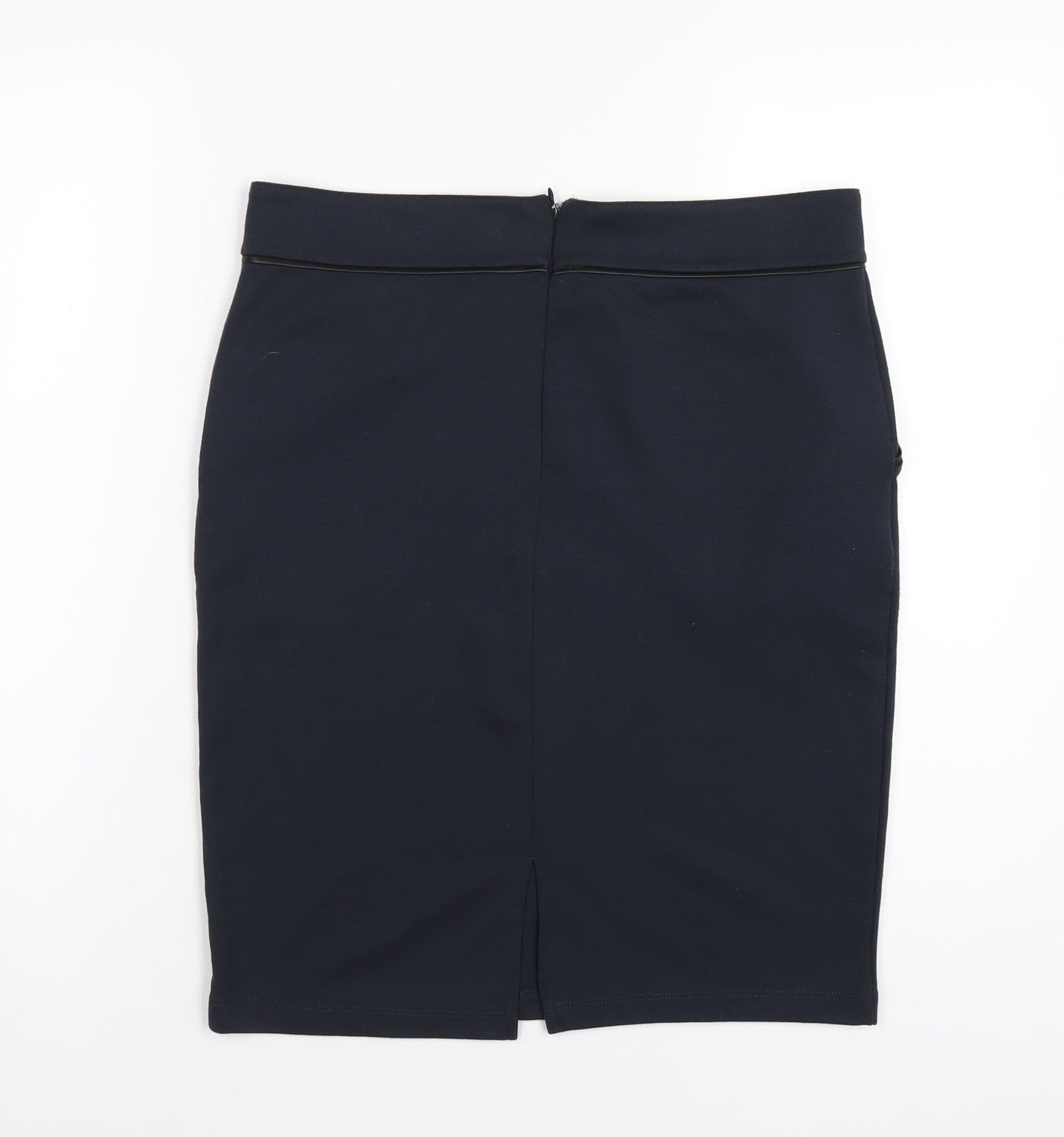 Soyaconcept Womens Blue Polyester Straight & Pencil Skirt Size M Zip