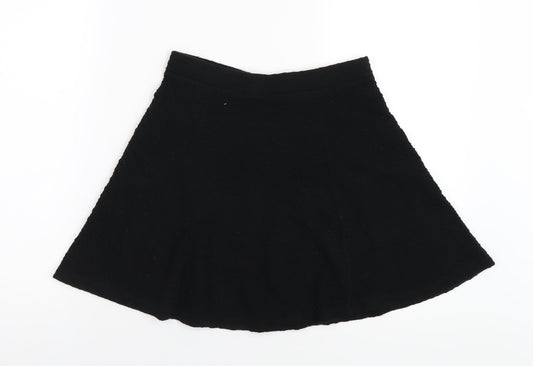 River Island Womens Black Acrylic A-Line Skirt Size 8